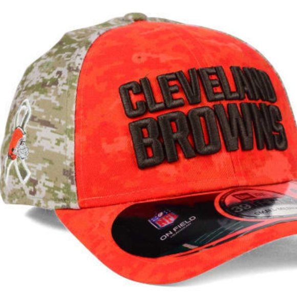 Rare NEW 2015 Cleveland Browns New Era Salute To Service 39Thirty Hat Cap NFL